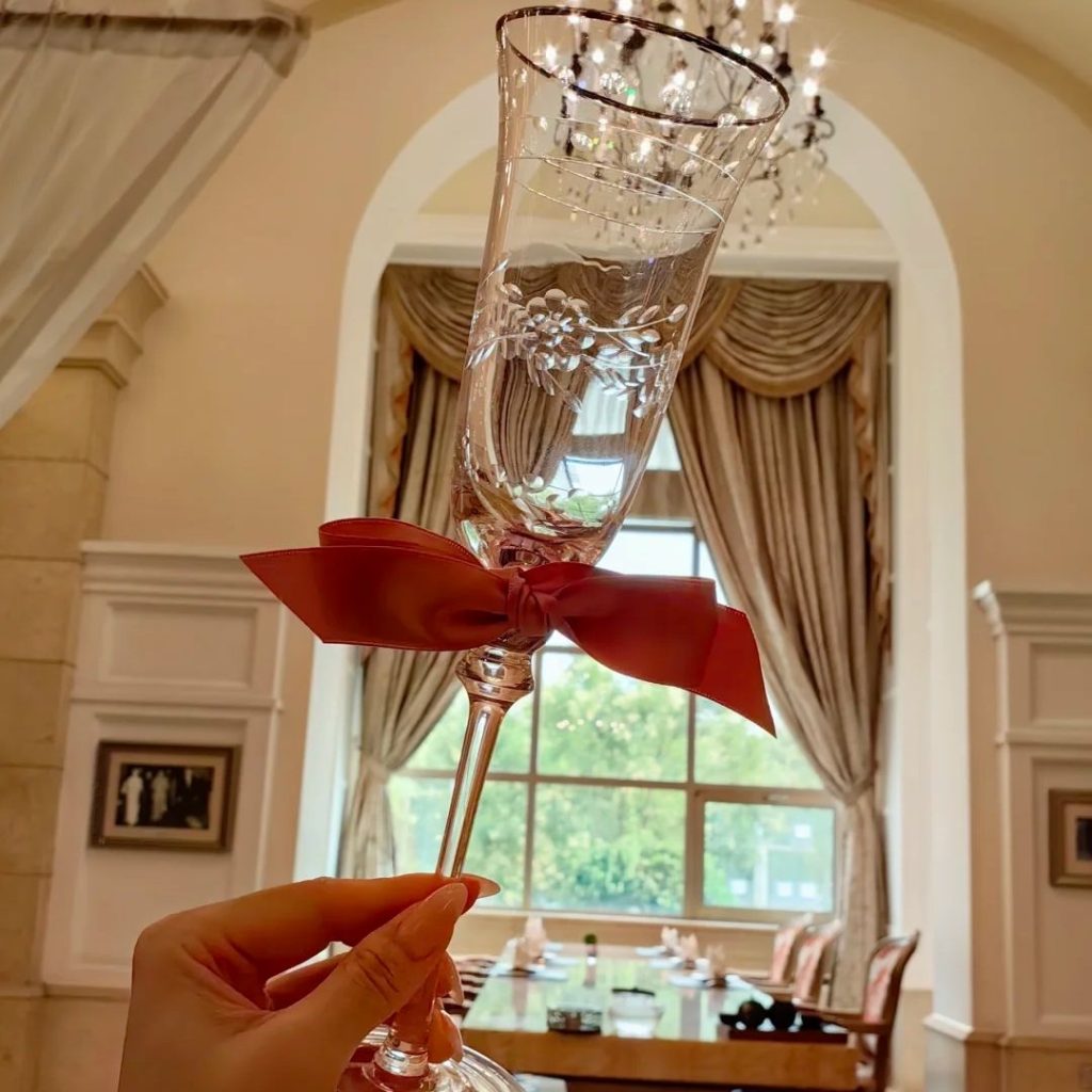 champagne glass​-47-​​Engraved vintage champagne glasses​