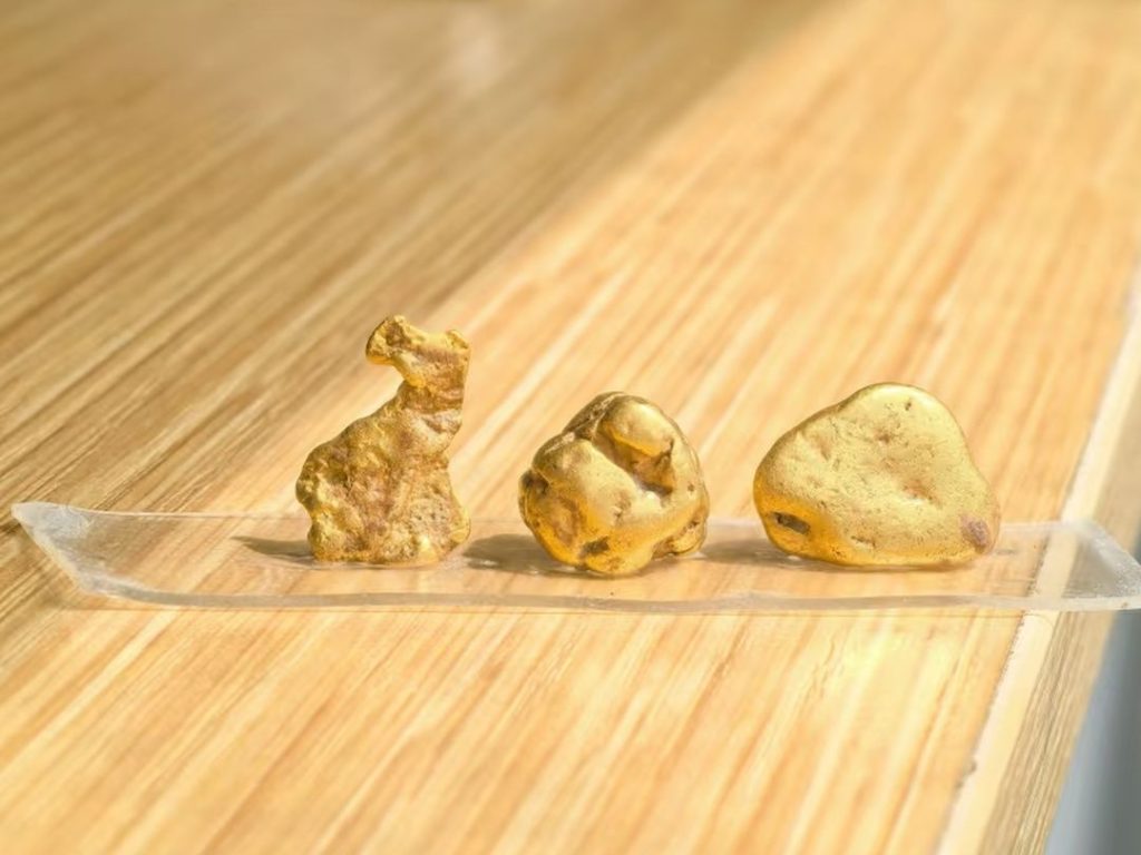 gold nugget earrings​