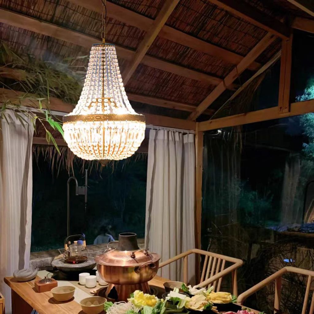 outdoor pendant lighting​-28-Banquet crystal