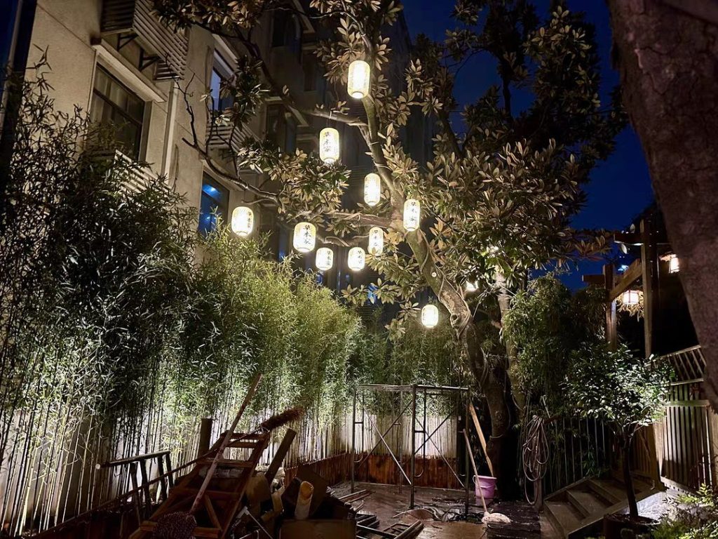 outdoor pendant lighting​-39-Bamboo wicker lantern