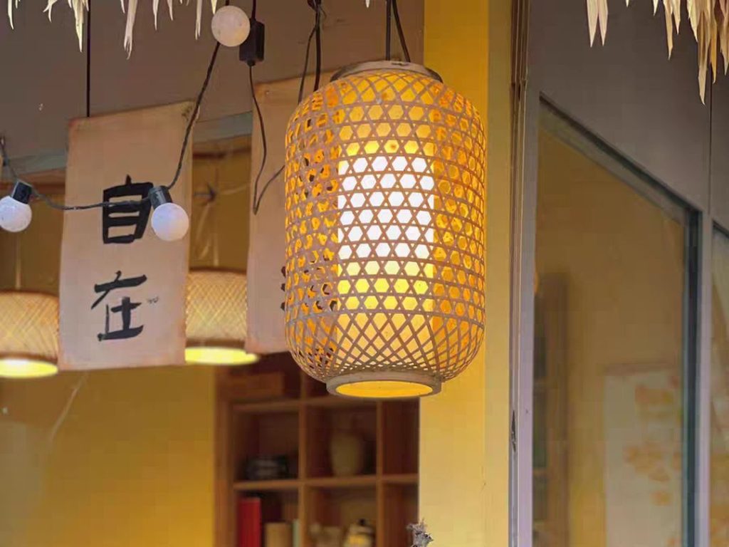 outdoor pendant lighting​-41-Bamboo wicker lantern
