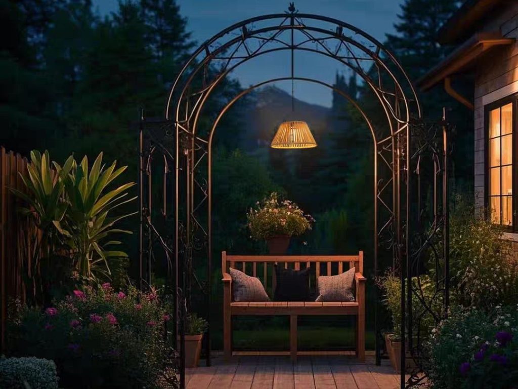 outdoor pendant lighting​-42-Solar rattan