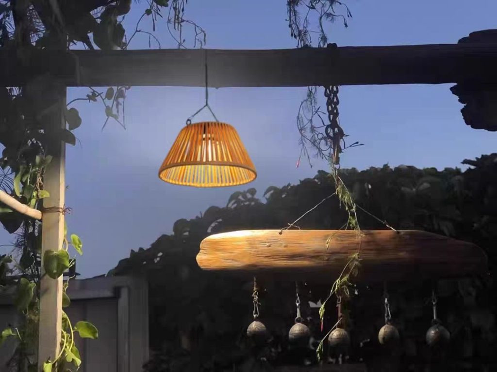 outdoor pendant lighting​-47-Solar rattan