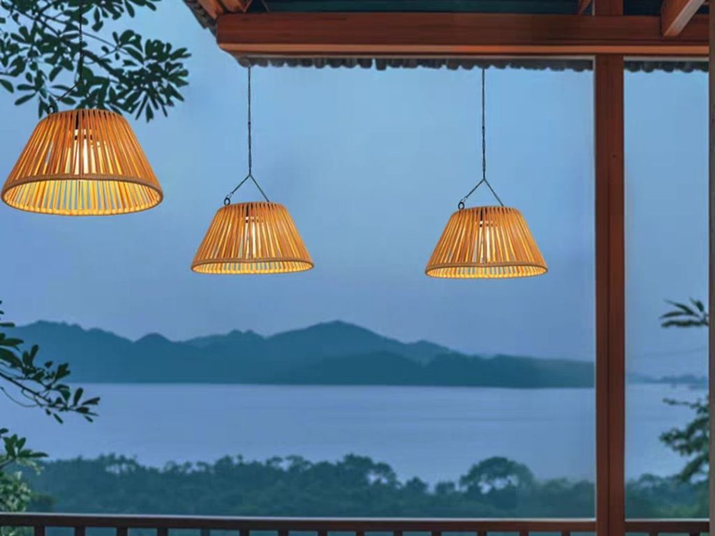 outdoor pendant lighting​-50-Solar rattan