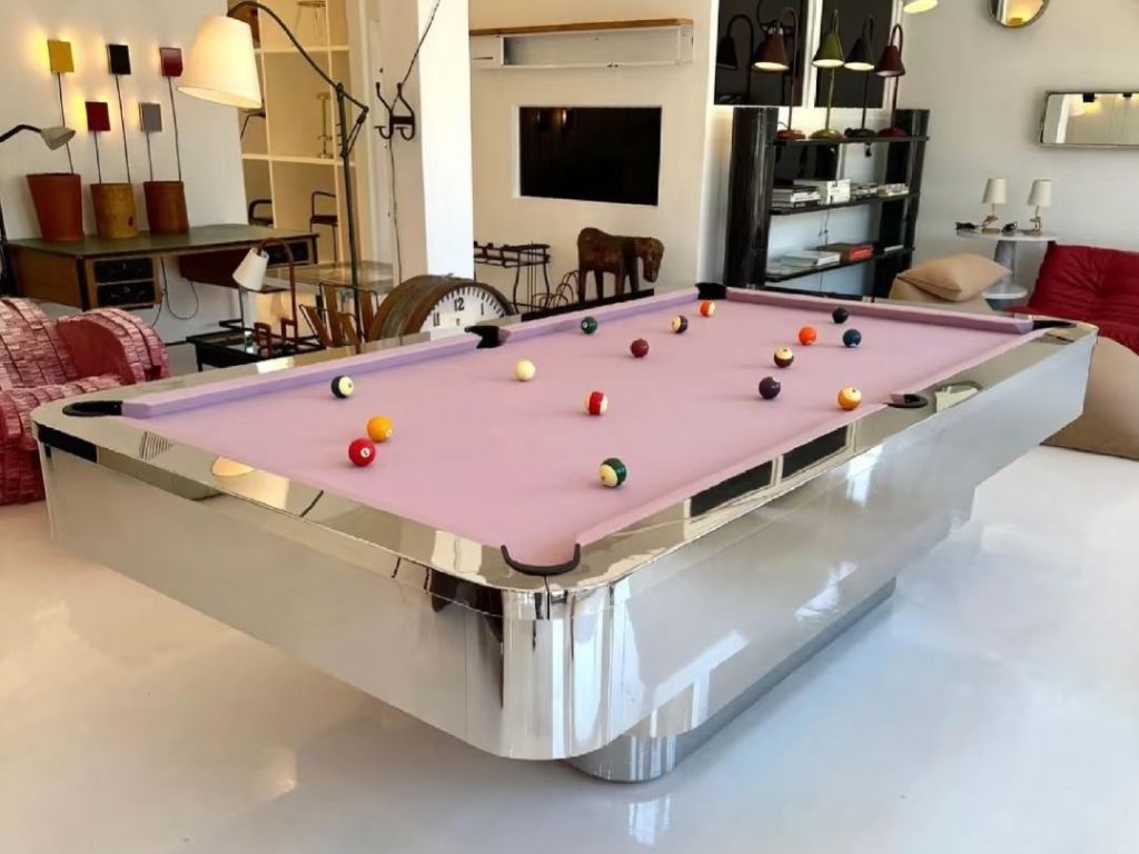 outdoor pool table​-16-​Pink polished chrome