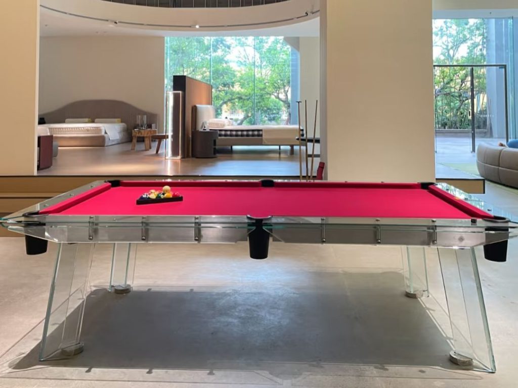 outdoor pool table​-24-​Tempered glass-red