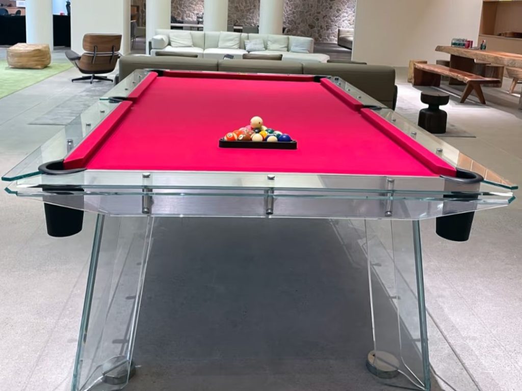 outdoor pool table​-25-​Tempered glass-red