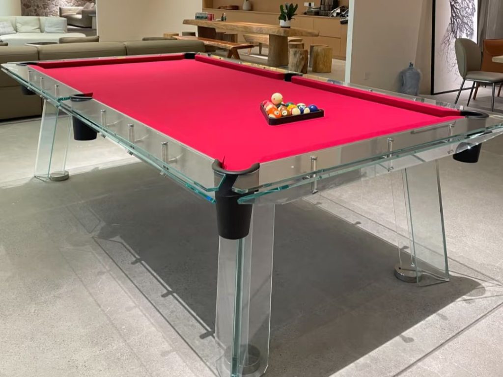 outdoor pool table​-26-​Tempered glass-red