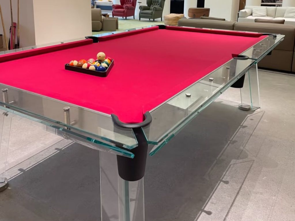 outdoor pool table​-27-​Tempered glass-red