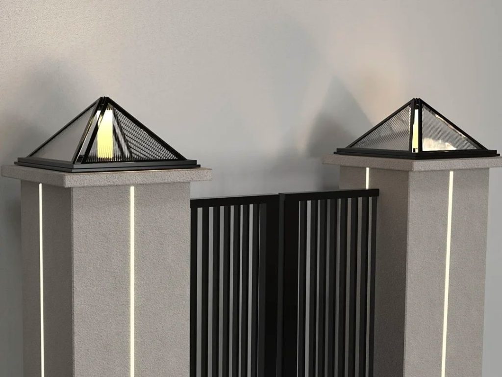 outdoor post lights​​-20-triangular design