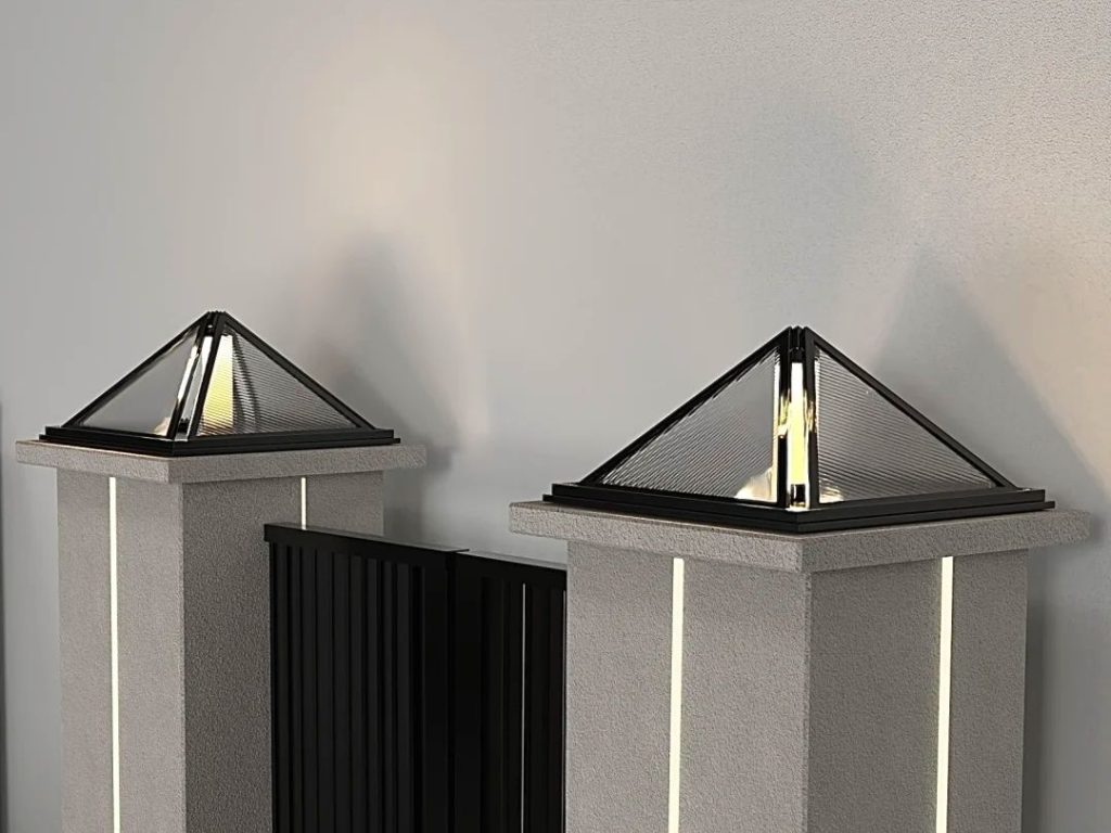 outdoor post lights​​-21-triangular design