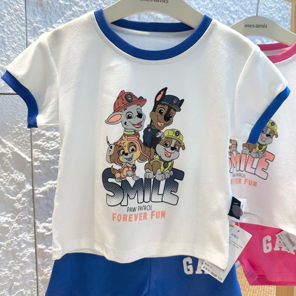 baby tee​-31-Paw Patrol cartoon print