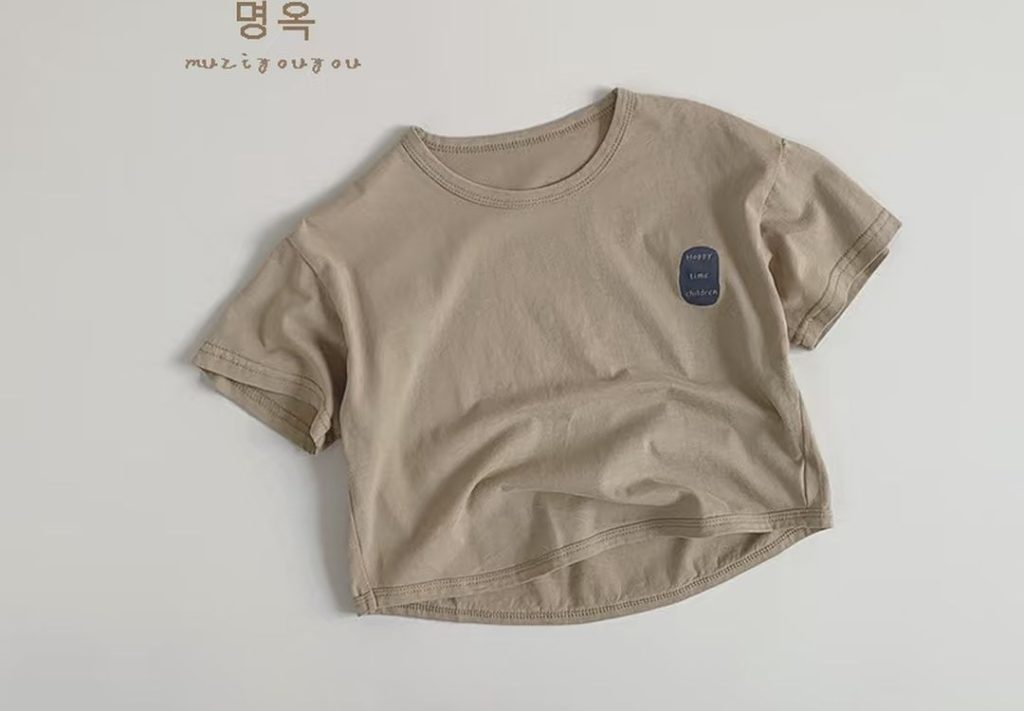 baby tee​-37-Multi-color Korean minimalist
