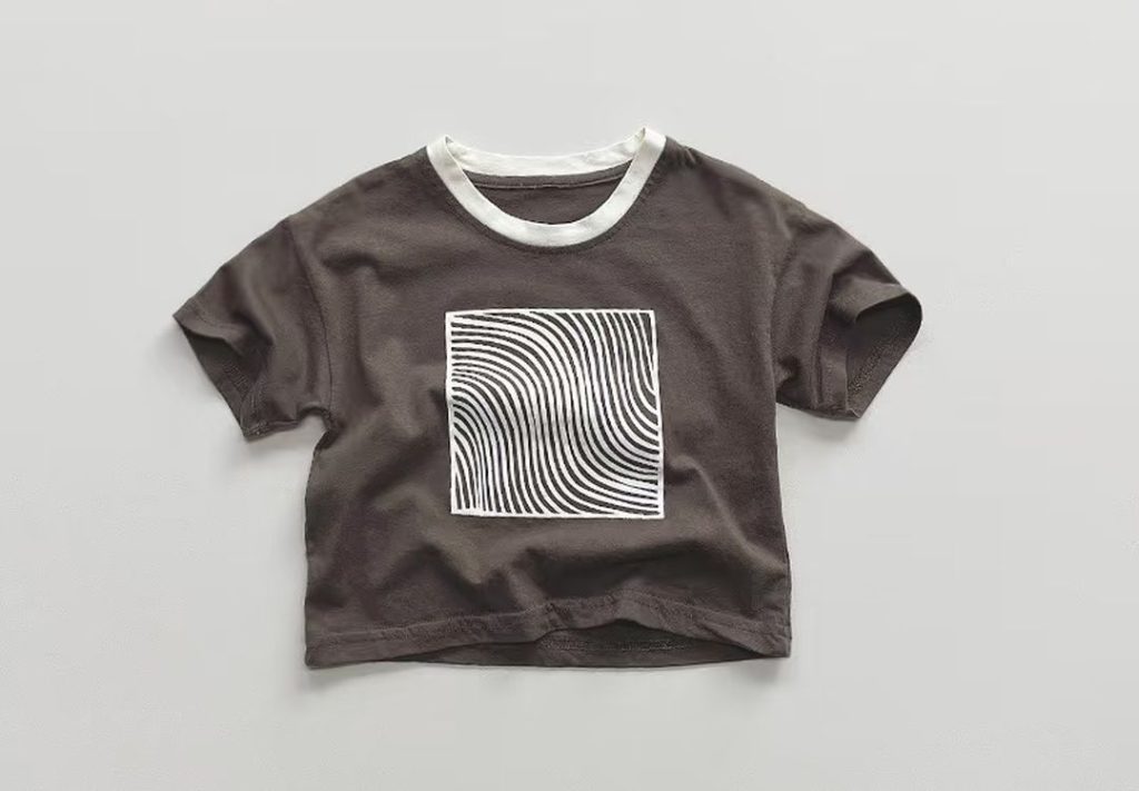 baby tee​-39-Korean-style statement stripe
