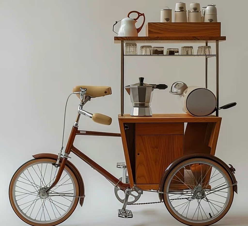 coffee cart​-8-Vintage-Style Bicycle