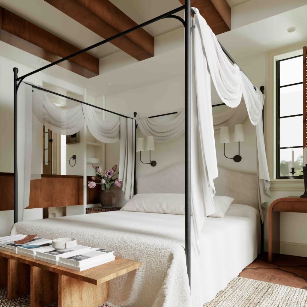 four poster bed​-35-Wrought Iron