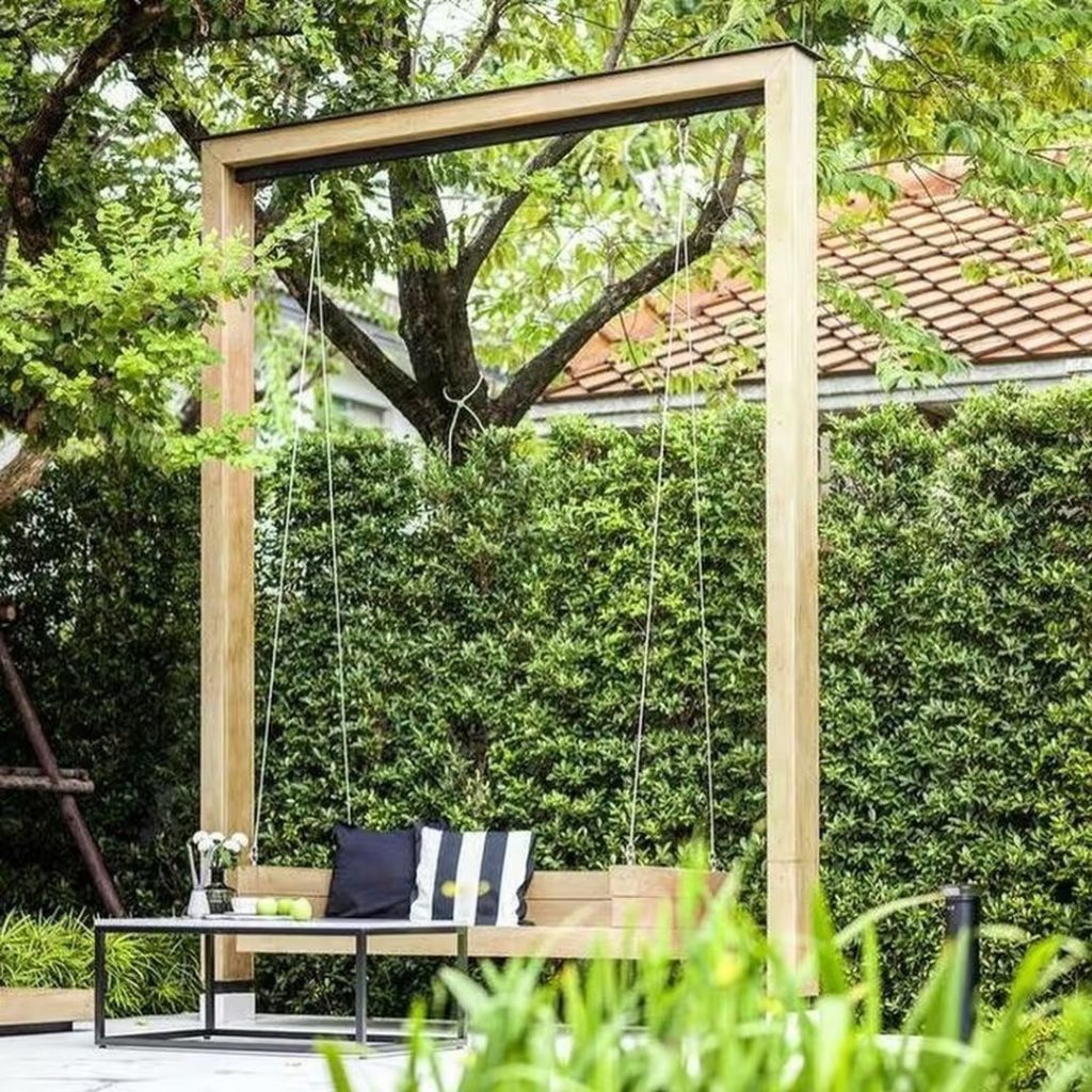 outdoor swing chair​-10-Aluminum alloy fixed stand
