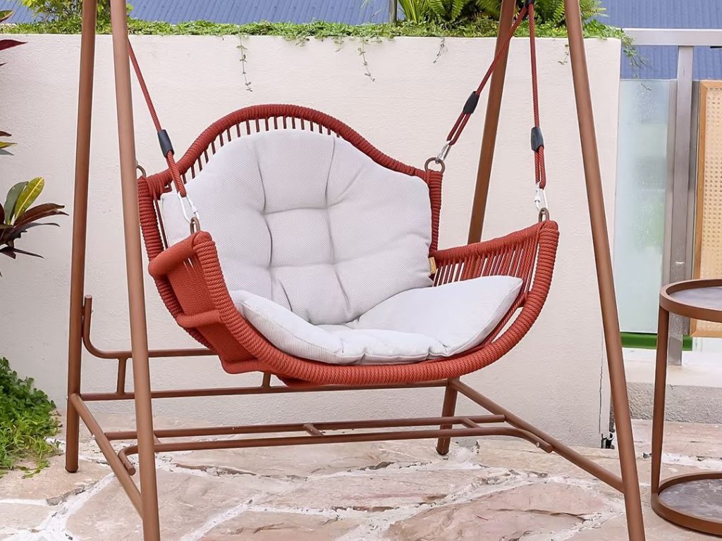 outdoor swing chair​-21-Hand-woven rattan