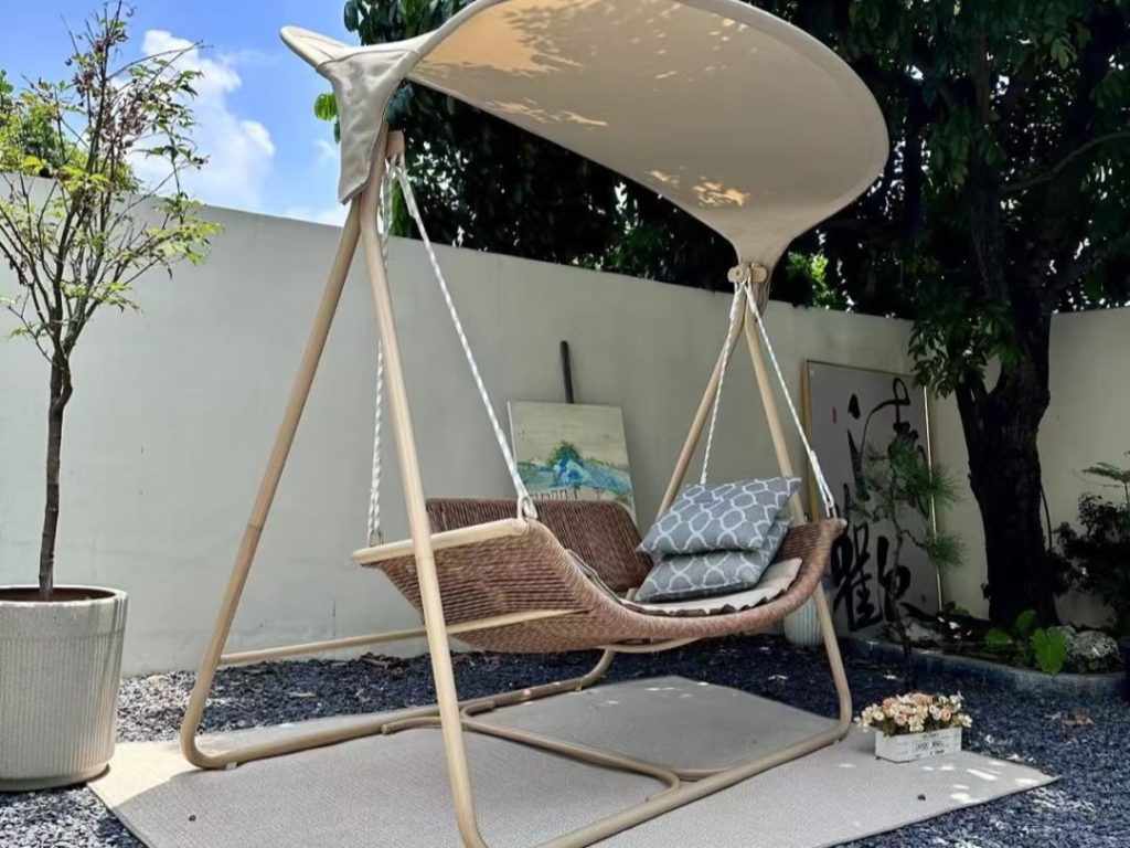 outdoor swing chair​-4-canopy