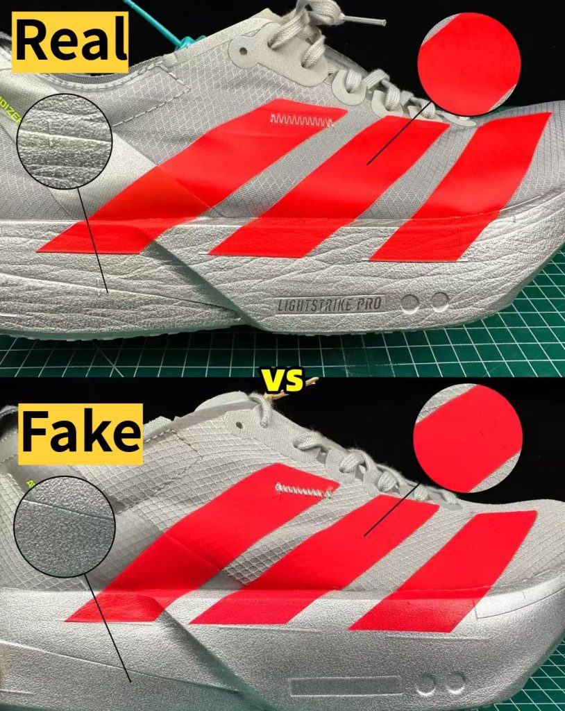 SPOTTING fake reps shoes: 7 Essential Tips You Need To Know 18 Reps shoes-17-Adidas Adizero Adios Pro 4 Real vs Fake