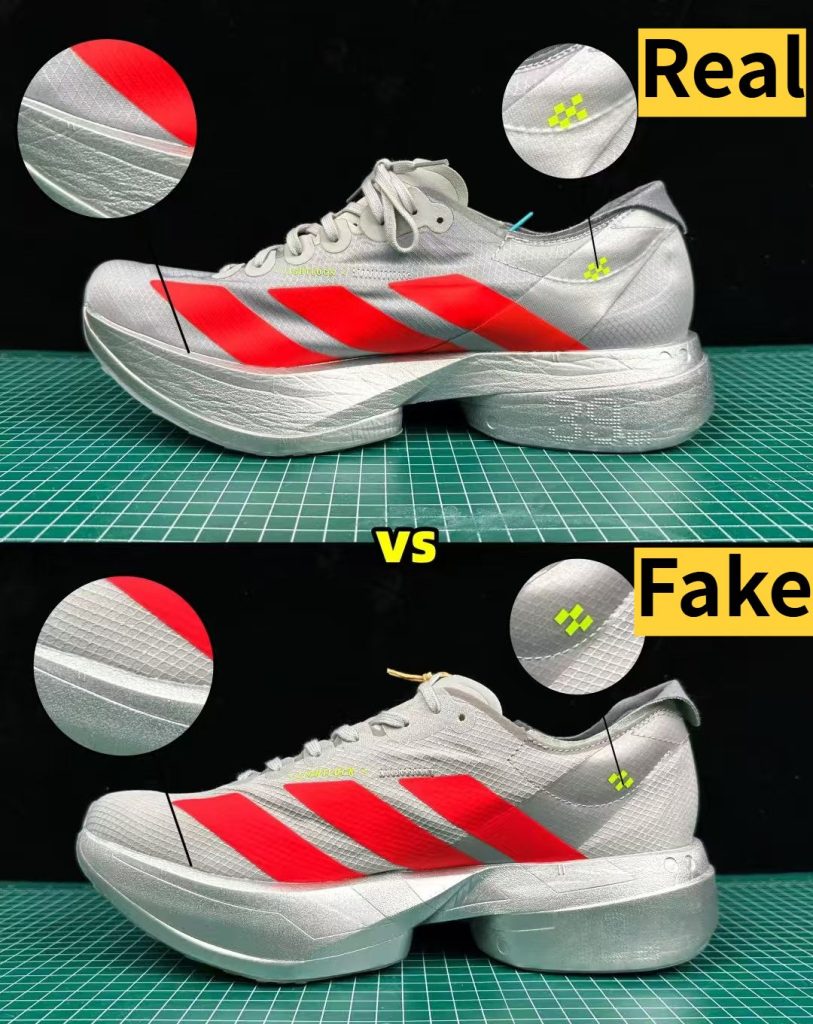 SPOTTING fake reps shoes: 7 Essential Tips You Need To Know 24 Reps shoes-23-Adidas Adizero Adios Pro 4 Real vs Fake