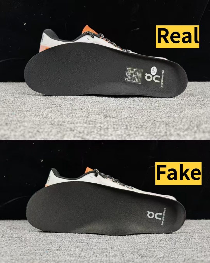 SPOTTING fake reps shoes: 7 Essential Tips You Need To Know 29 Reps shoes-28-On Cloudmonster 2 Real vs Fake