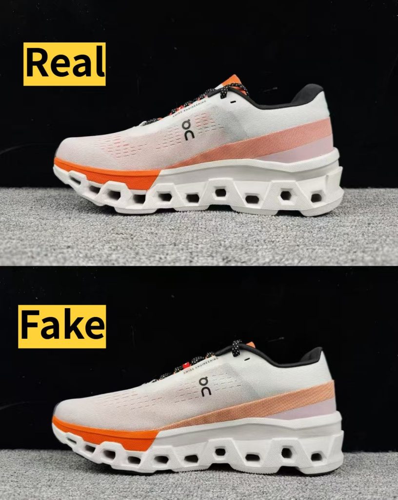 SPOTTING fake reps shoes: 7 Essential Tips You Need To Know 34 Reps shoes-33-On Cloudmonster 2 Real vs Fake