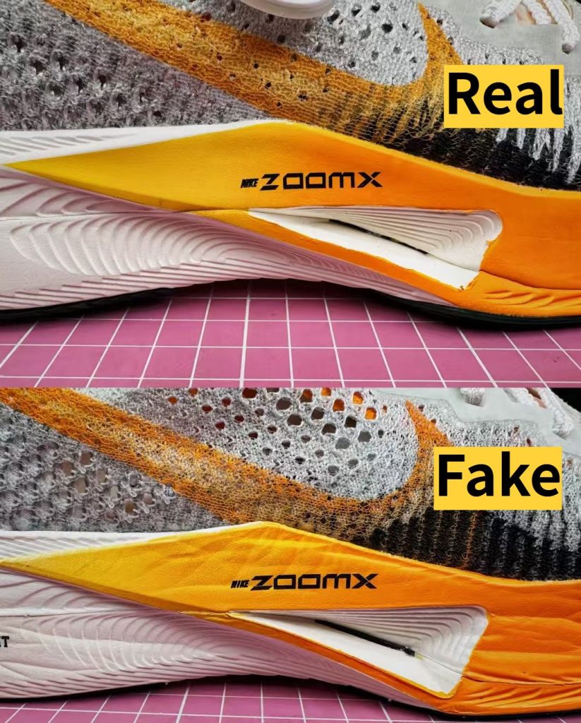 SPOTTING fake reps shoes: 7 Essential Tips You Need To Know 44 Reps shoes-43-Nike Vaporfly 3 Real vs Fake