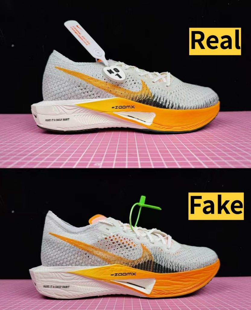 SPOTTING fake reps shoes: 7 Essential Tips You Need To Know 45 Reps shoes-44-Nike Vaporfly 3 Real vs Fake