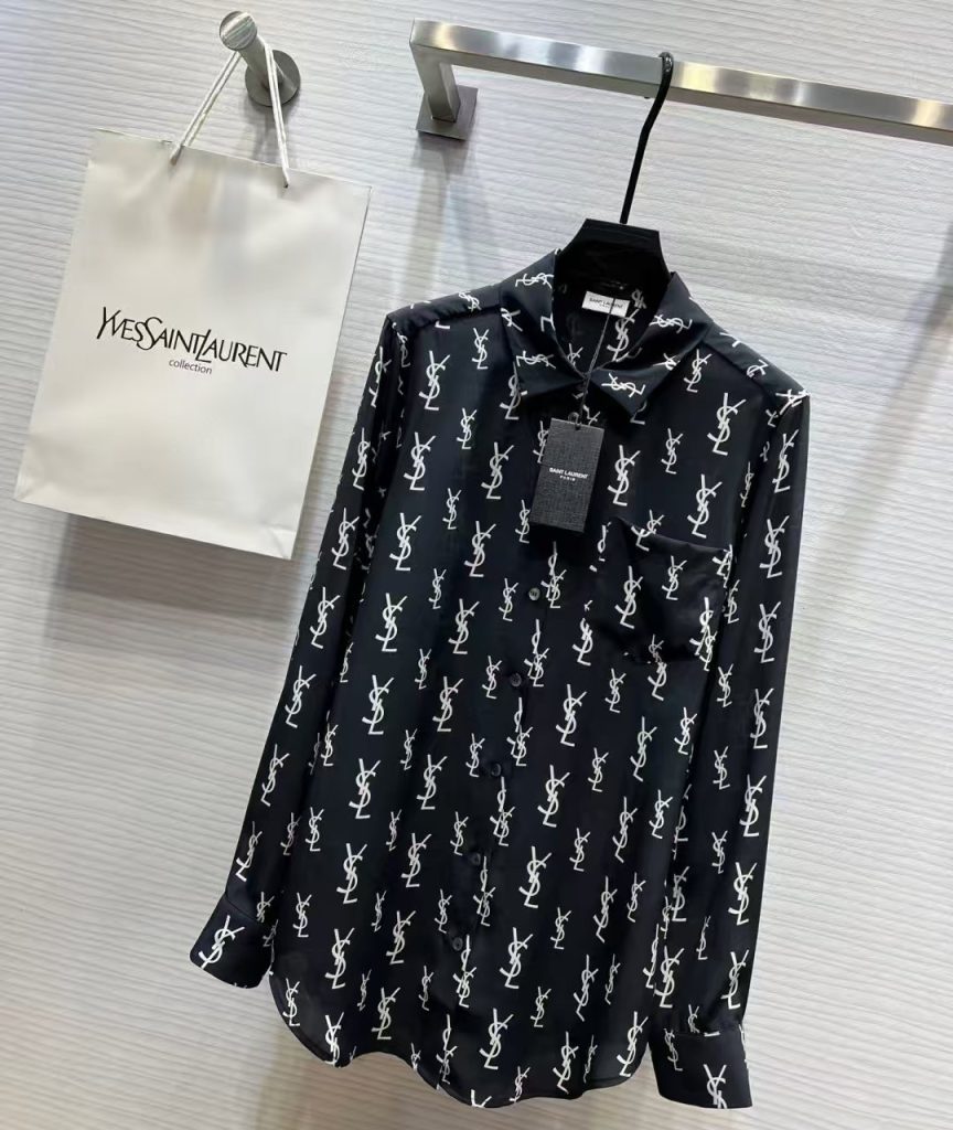 black blouse​-4-SAINT LAURENT-for women​