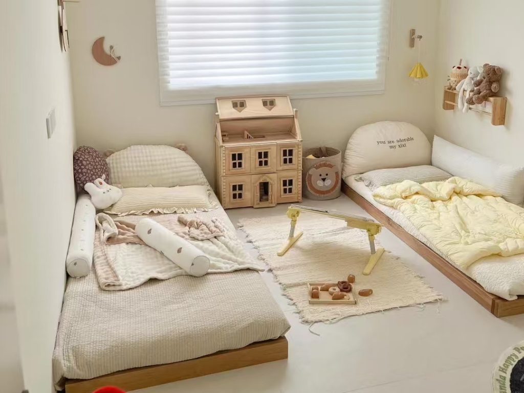 twin bed on the floor​-15
