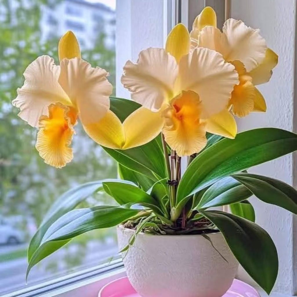 yellow orchid​-16-Cattleya
